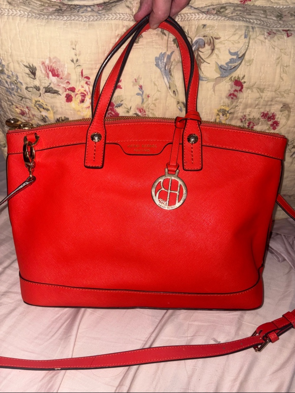 HENRI BENDEL red leather purse